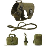 K9 Tactical Military Harness and Leash Set