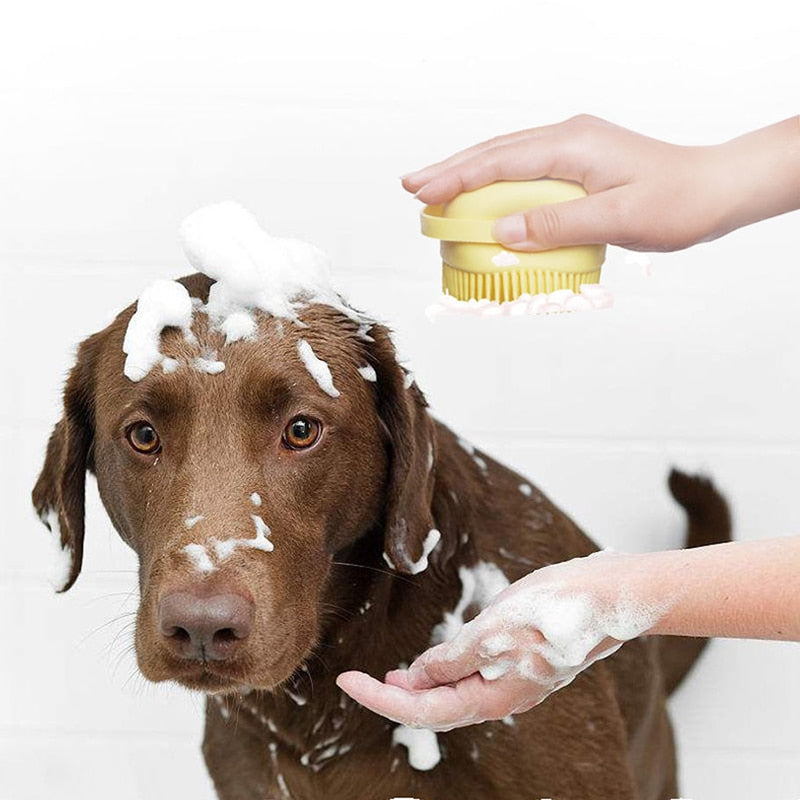 Dog Bath Massage Brush PUPPIES HAPPY