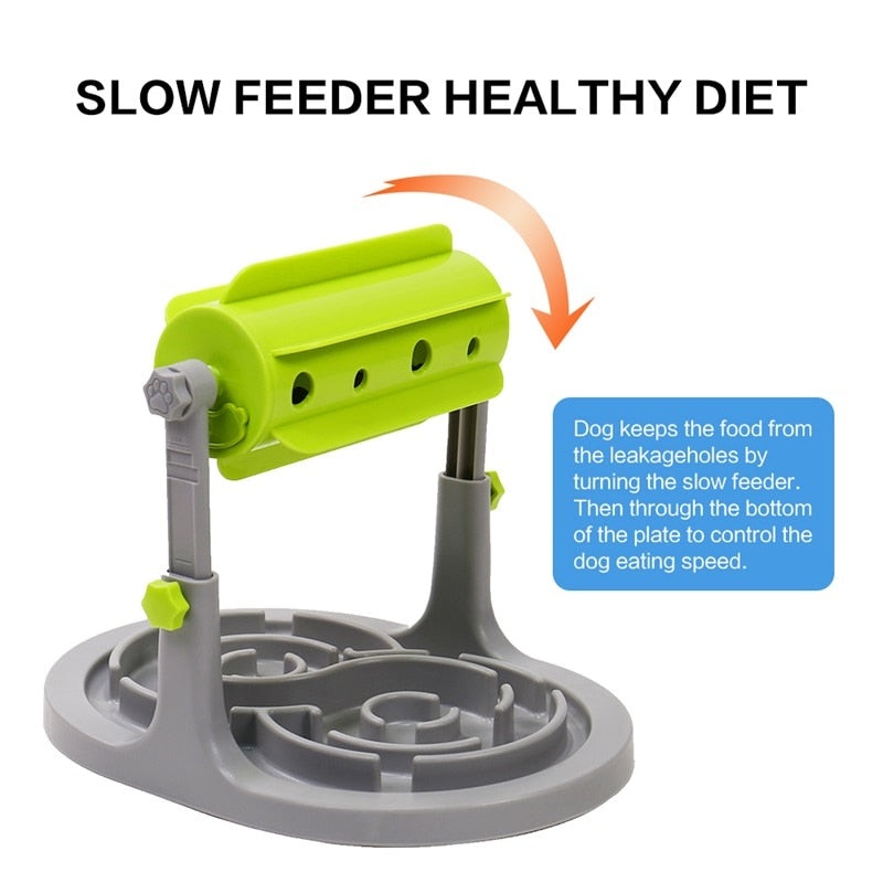 Flying Saucer Dog Game Slow Food Feeder and Anti Choke Puzzle